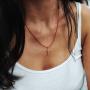 SymbolicDesign Silver Cross Necklace with red Strike for Good Luck and Protection
