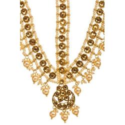 Bindhani Indian Bollywood Style Wedding Gold Plated Maang Tikka Bridal Bahubali Matha Patti Traditional Mang Tika Jewellery Damini Bridesmaid Hair Accessories Head Jewelry for Women