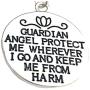 Blazing Autumn Necklace/Guardian Angel Reversible Pendant Necklace with Prayer Inscription, 18''