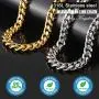 Jewelry Kingdom 1 Mens Necklace or Bracelet, 12MM Silver Cuban Link Chain for Mens Jewelry, Miami Chain Necklace for Women, High Polished 316L Stainless Steel(Length of 7-30inches)