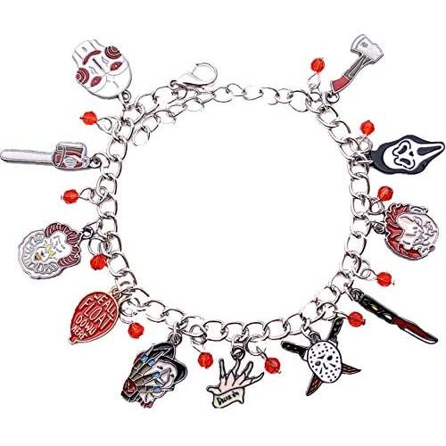 Horror Scary Theme it Freddy Chucky Scream Saw Jason Comics Movie Cartoon Logo Series Charm Bracelet