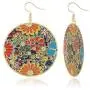 Allzedream Earrings Dangle Gold Lightweight Round Oversize Disc Drop Multicolor Allzedream Earrings Dangle Gold Lightweight Round Oversize Disc Drop Multicolor