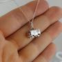 FashionJunkie4Life Sterling Silver Small Bus 3D Hippie Van Necklace, 18'' Cable Chain