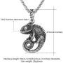 U7 Men Punk Stainless Steel 18K Gold Plated Alligator/Lizard/Chameleon Cool Animal Pendant with 22'' Chain