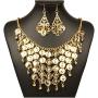 Seawhisper Belly Dance Gold/Silver Coins Necklace and Earrings Bracelets