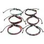 HZMAN Mix 6 Wrap Bracelets Men Women, Hemp Cords Ethnic Tribal Bracelets Wristbands