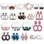 ABOJOY 20 Pairs Acrylic Earrings Statement Earrings Resin Drop Dangle Hoop Earrings Polygonal Bohemian Earrings set Fashion Jewelry Earrings for Women Girls ABOJOY 20 Pairs Acrylic Earrings Statement Earrings Resin Drop Dangle Hoop Earrings Polygonal Bohemian Earrings set Fashion Jewelry Earrings for Women Girls