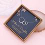 Mom 2 Daughters Necklace - Sterling Silver Three Interlocking Infinity Triple Circles -Mother Daughter Gifts Necklace Jewelry Gifts for Christmas Mothers Day Birthday with Message Card & Gift Box
