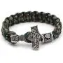 CANNE Thors Hammer Bracelet Viking Outdoor Rune Knot Amulet Mjolnir Handmade Umbrella String Bracelet - 23cm Long CANNE Thors Hammer Bracelet Viking Outdoor Rune Knot Amulet Mjolnir Handmade Umbrella String Bracelet - 23cm Long