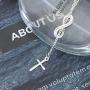 Olbye Cross Drop Necklace Silver Infinity Necklace Choker Everyday Necklace Jewelry for Women and Girls