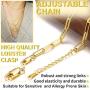 ChainsHouse 18K Gold Layered Bead/Paperclip/Heart Shape/Crystal Beads/Thick Chunky Cuban/O Cable Gold Link Chain Choker Necklaces for Women Girls, Send Gift Box