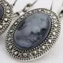 Soul Statement Womens Coin Earrings Vintage Gray and Silver Dangles Soul Statement Womens Coin Earrings Vintage Gray and Silver Dangles