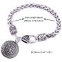 VASSAGO Vintage Norse Viking Vegvisir Compass Celtic Irish Knot Pendant Talisman Wheat Chain Bracelet