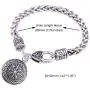 VASSAGO Vintage Norse Viking Vegvisir Compass Celtic Irish Knot Pendant Talisman Wheat Chain Bracelet VASSAGO Vintage Norse Viking Vegvisir Compass Celtic Irish Knot Pendant Talisman Wheat Chain Bracelet
