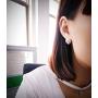 MANZHEN Baseball Softball Crystal Enamel Dangle Earrings Bling Sport Ball Earring Jewelry for Girls
