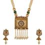 Efulgenz Indian Bollywood Traditional Gold Plated Crystal Faux Kundan Pearl Wedding Choker Necklace Earrings Jewelry Set
