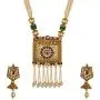 Efulgenz Indian Bollywood Traditional Gold Plated Crystal Faux Kundan Pearl Wedding Choker Necklace Earrings Jewelry Set