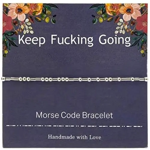 yfstyle Morse Code Bracelets for Women Men Teen Girls Best Friend Bracelets Adjustable Silver Beads on Silk Code Friendship Bracelet Inspirational Gift for Birthday/Anniversary/Graduation yfstyle Morse Code Bracelets for Women Men Teen Girls Best Friend Bracelets Adjustable Silver Beads on Silk Code Friendship Bracelet Inspirational Gift for Birthday/Anniversary/Graduation