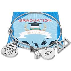 Class of 2021 Graduation Bracelet Inspirational Graduation Gifts for Her, College Senior Bracelet, Graduation Jewelry