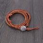 LAVI Handmade Natural Imperial Jasper 3 (Triple) Wrap Healing Leather Woven Beaded Boho Bracelet Adjustable Jewelry for Women Men Collection