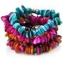 Shop LC Delivering Joy Set of 5 Multi Color Stretchable Wrap Shell Charm Stretch Bracelet Adjustable Fashion Women Jewelry