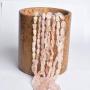 gemhub Natural Rose Quartz Stone Strand Approx 80.50 Ct Peach Pink Rose Quartz Bead 16'' Strand Necklace