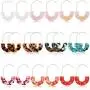 Hanpabum 10 Pairs Resin Drop Hoop Dangle Earrings Lightweight Acrylic Tortoise Shell Acetate Statement Earrings in Bohemian Style for Women Hanpabum 10 Pairs Resin Drop Hoop Dangle Earrings Lightweight Acrylic Tortoise Shell Acetate Statement Earrings in Bohemian Style for Women