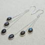 Labradorite Earrings Long Earrings, 925 Sterling Silver Earrings Womens Jewelry Party Birthday Mothers Gift 3''