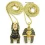 Shiny Jewelers USA Mens Ancient Egyptian Anubis Pharaoh Ankh Cross Hip Hop Pendant Box Chain Necklace Set Shiny Jewelers USA Mens Ancient Egyptian Anubis Pharaoh Ankh Cross Hip Hop Pendant Box Chain Necklace Set