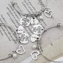 G-Ahora Big Sis Middle Sis Little Sis Bracelet Sister Necklaces Sister Jewelry Set of 3 Sister Jewelry for Women Girls Bestie Jewelry