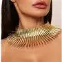 Pingyongchang African Collar Choker Necklace Gold Statement Chokers Bib Chunky Necklaces Jewelry Boho Exaggerated Jewelry for Women Girls Pingyongchang African Collar Choker Necklace Gold Statement Chokers Bib Chunky Necklaces Jewelry Boho Exaggerated Jewelry for Women Girls