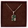 FALUGIN 18k Gold Plated Flower Necklace Square Shape Necklace Inlaid Cubic Zirconia Stainless Steel Chain Necklaces