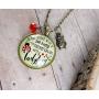 Gutsy Goodness Ladybug Necklace Never Too Busy Friendship Quote Gardener Gift Jewelry