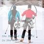 POTIY Skiing Bracelet Ski Snowflake Charm Bracelet She Believed She Could So She Did Jewelry Gift for Skier Sports Bracelet
