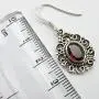SilverStarJewel Sterling Silver Women Handmade Jewelry Red Garnet Earrings 1.3'' SilverStarJewel Sterling Silver Women Handmade Jewelry Red Garnet Earrings 1.3''