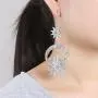 HSWE Statement Rhinestone Drop Earrings for Women Star Moon Burst Crystal Dangle Earrings wedding Party Jewelry HSWE Statement Rhinestone Drop Earrings for Women Star Moon Burst Crystal Dangle Earrings wedding Party Jewelry
