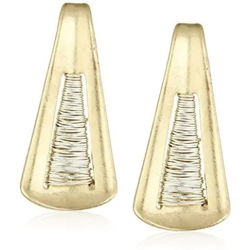Robert Lee Morris Womens Triangle Wire Wrap Drop Earrings Robert Lee Morris Womens Triangle Wire Wrap Drop Earrings