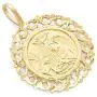 Wellingsale 14K Yellow Gold Polished Ornate Religious Baptism Charm Pendant