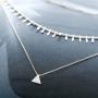 Yalice Multi-Layered Triangle Pendant Necklace Chain Dangle Choker Necklaces Jewelry for Women and Girls
