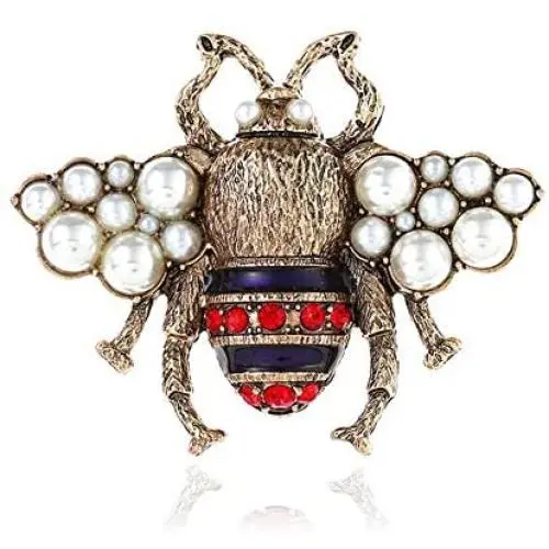 AILUOR Fashion Enamel Bumblebee Bee Brooches, Vintage Alloy Pearl Crystal Rhinestone Natural Insect Bee Animal Lapel Pins Jewelry for Women Girl AILUOR Fashion Enamel Bumblebee Bee Brooches, Vintage Alloy Pearl Crystal Rhinestone Natural Insect Bee Animal Lapel Pins Jewelry for Women Girl
