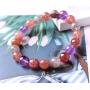 Alexs Wish List Natural Super Seven Melodys Stone 8mm Round Beads Bracelet | Super Power Healing Meditation Bracelet