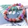 Alexs Wish List Natural Super Seven Melodys Stone 8mm Round Beads Bracelet | Super Power Healing Meditation Bracelet