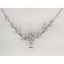 Faship Gorgeous CZ Crystal Floral Necklace Earrings Set