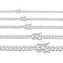 Solid 925 Sterling Silver Miami Cuban Link Chain Or Bracelet - Box Lock Cuban Link 4-10.5mm - Italy Mens Necklace