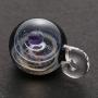 Top Plaza Fashion Glass Necklace Jewelry Universe Galaxy Nebula Space Cosmos Glass Ball Pendant Unique Special Birthday Christams Gift for Womens Girls