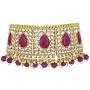Aheli Faux Pearl Choker Necklace with Earrings Indian Traditional Bollywood Jewelry Set for Women Girls