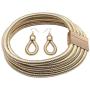 Halawly African Choker Necklace Set for Women,Multilayer Chain Necklace and Earring Set Fashion Jewelry