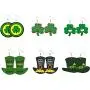 6 Pairs Funny Green Hat Faux Leather Earrings Irish Shamrock Dangle Earrings Green Clover Lightweight Earrings Set for Women Girls St. Patricks Day Party Jewelry Gift 6 Pairs Funny Green Hat Faux Leather Earrings Irish Shamrock Dangle Earrings Green Clover Lightweight Earrings Set for Women Girls St. Patricks Day Party Jewelry Gift