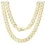 Nuragold 14k Yellow Gold 7mm Cuban Chain Curb Link Diamond Cut Pave Two Tone Bracelet, Mens Womens Lobster Lock 7'' 7.5'' 8'' 8.5'' 9'' Nuragold 14k Yellow Gold 7mm Cuban Chain Curb Link Diamond Cut Pave Two Tone Bracelet, Mens Womens Lobster Lock 7'' 7.5'' 8'' 8.5'' 9''
