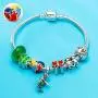 Autism Awareness Charm 925 Sterling Silver Puzzle Piece Enamel Colorful Charms and Live Love Laugh Beads for Bracelets